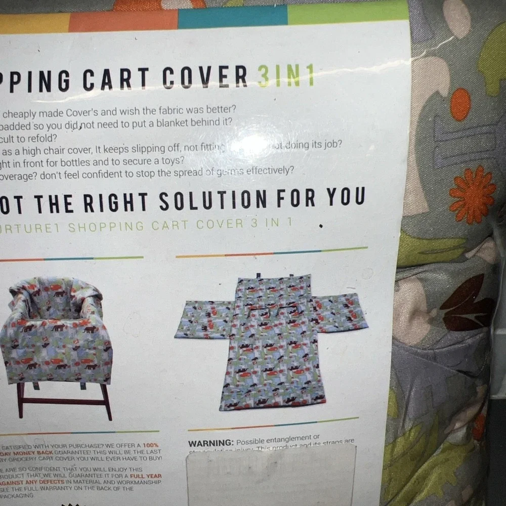 3-in-1 Shopping Cart Cover | High Chair Cover for Baby